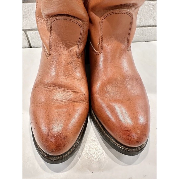 Cowboy Work Boots Leather MADE IN USA Sz 9 Oil & Chemical Resistant Soles - Picture 3 of 16